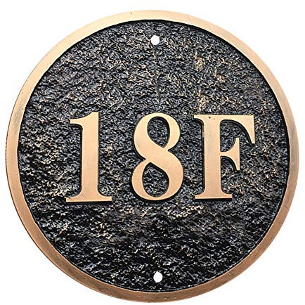 Aspire - Placa de dirección de número de casa personalizada, acrílica, marrón, 6 Diameter