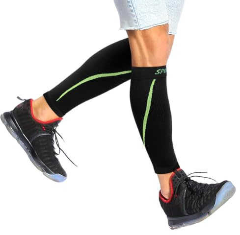 Yosoo Health Gear Manchons de Compression pour Mollets, Support Tibial Sportif, 20-25mmHg, Récupération et Exercice, Unisexe