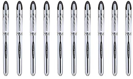 uni-ball - Uni Mitsubishi Pencil – 10 Vision Elite UB200 – Airplane Safe – Tintenroller mit Flüssigtinte – Spitze 0,8 mm – Schreiben Medium – schwarze Stifte