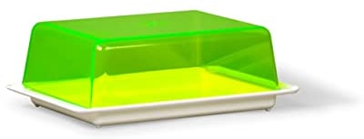 Kimmel Beurrier en plastique, blanc/vert transparent, blanc/vert transparent