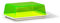 Kimmel Beurrier en plastique, blanc/vert transparent, blanc/vert transparent