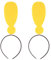 Amosfun 2Pcs Neuheit Stirnband Party Kostüm Zubehör Ausrufezeichen Stirnband Kopfbedeckung Dekoration Haarschmuck Mädchen Frauen Cosplay Prop Gelb
