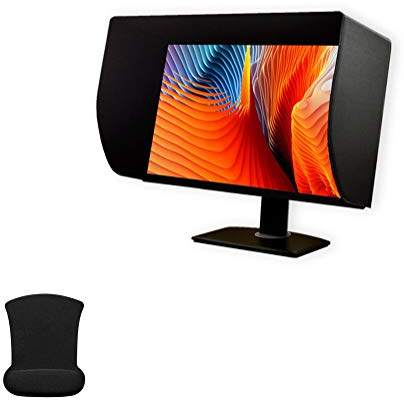 MNSSRN Computer-Bildschirm Hood, Augenschutz und Peep-Proof Multi-Funktions-Lichtschranke für 23/24 Zoll Ultra Narrow-Monitor, Geeignet für Rahmenbreite 53-55CM