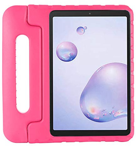 ZiHang Funda Infantil Samsung Galaxy Tab A7 10.4 T500 T505, Carcasa Niño Antigolpes con Asa Convertible Tapa de Soporte, Funda Bebé Ligera para Samsung Galaxy Tab A7 10.4 T500 T505 (Rosa roja)