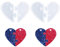 Nifocc Stampo in silicone a forma di cuore amore cuore resina epossidica stampo gioielli stampo in ghisa stampo cuore split stampo per gioielli decorazione portachiavi fabbricazione fai da te