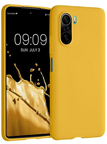 kwmobile Hülle kompatibel mit Xiaomi Poco F3 Hülle - weiches TPU Silikon Case - Cover geeignet für kabelloses Laden - Honiggelb