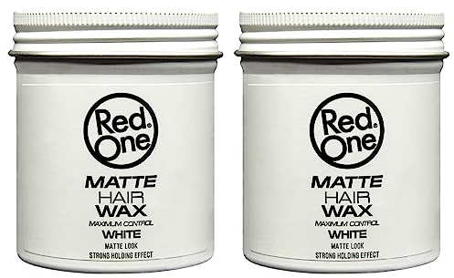 Redone Spider White Matte Hair Wax (2x 100ml) | Matt Haarwachs für Männer | Starker Halt | Faser Wax mit Matte-Look | Strong Holding effect (WHITE)