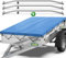 Tarpofix® Anhängerplane 217 x 117 cm + 3x Planenbügel | Anhänger Plane Flachplane aus PVC PLANENMATERIAL | Verstärkte Unsinn Anhänger Plane für 750kg PKW Hänger | Abdeckplane + Flachplanenbügel | Blau
