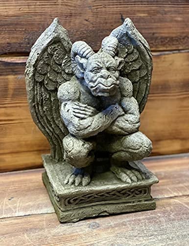J and L Stone Ornaments Stone Garden Winged Gargoyle Gothic Statue
