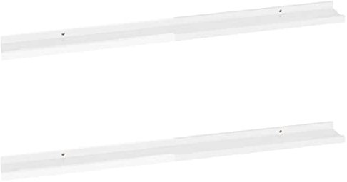 vidaXL 2X Wandregal Bücherregal Wandboard Schweberegal Hängeregal Dekoregal Freischwebend Regal Büroregal Wandablage Hochglanz-Weiß 100x9x3cm