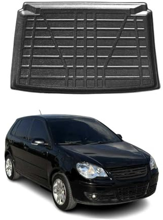 Kofferraumwanne Laderaumwanne für VW Polo 2005-2009 Gummi TPE Schwarz