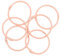 Craftelier - Set mit 6 Metallringen zum Binden, ideal für Scrapbooking und Basteln, Ringe für Alben, Notizbücher, Planer oder Tagebücher, Größe Ø 45 mm, Babyrosa
