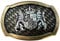 BELTINGER Gürtelschnalle Löwen mit Wappen | Buckle Wechselschließe Gürtelschließe 40mm Massiv | Für die Tracht | bicolor g/s