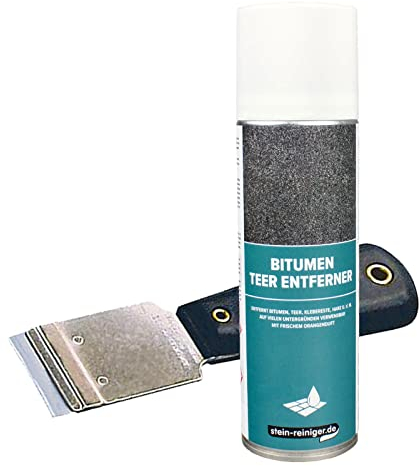stein-reiniger Bitumen Teer Entferner 300 ml inkl. Reinigungsschaber - Entfernt Bitumen, Teer, Klebereste, Harz u. v. m.