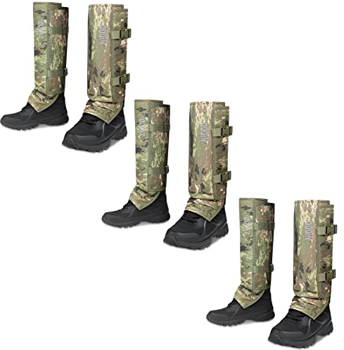 QOGIR Snake Gamaschen 3er Pack: langlebige Schlangenschutz für die Jagd, Schlangengamasche Leggings für Männer und Frauen, Schlangenbissschutz für Unterschenkel, schlangensichere Gamaschen