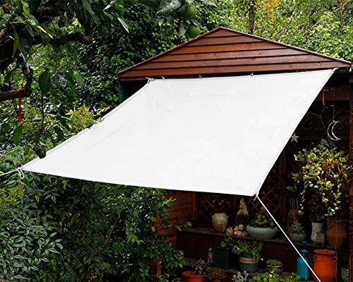 CHBIN Sonnensegel Sonnenschutz 1.7X1.7M Sonnenschutz Wetterschutz Wetterbeständig Sonnensegel quadratisch Zeltplane inkl Befestigungsseile Für Garten Balkon & Terrasse, Weiß, 22069