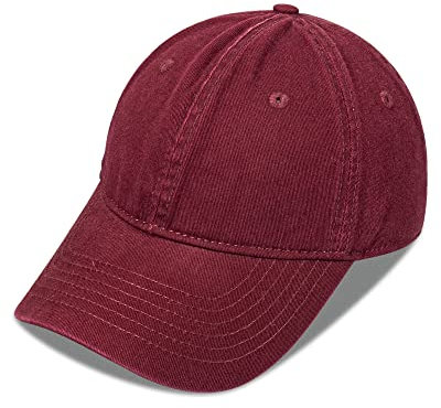 PivotWing Basecap Herren Damen Baseball Caps Cappy Männer Kappen Baseball Hat Mütze Basecap Herren Sommer Ball Caps Adjustable Basebal Hats for Men Women, Burgund
