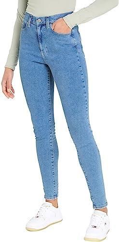 Tommy Jeans Damen Jeans Sylvia Skinny Fit, Blau (Denim Light), 31W / 30L