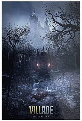 Enartly Bild Auf Leinwand Resident Evil 8 Village Hot Game 15 Poster decorativi del soggiorno 40x60cm Senza Cornice