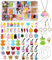 Zawaer 125PCS Charms bubble tea perlen Schmetterling Bär Anhänger Set, Zubehör für Ohrringe Armband Halskette Schlüsselanhänger, Armband Schmuckherstellung Kit für Ringen Halsketten Geschenk