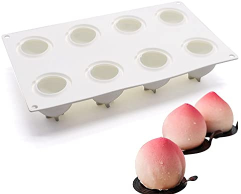 Stampo in silicone per dolci, stampo in silicone per torte da forno, stampo per pasta di zucchero, forma di frutta, caramelle di zucchero, gelatina, stampo da forno per cioccolatini (Peach K