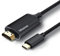 USB-C to HDMI Adapter Cable for iPhone 16 & 15 – 2m, Type C to HDMI 4K, Syncs Video & Audio, YouTube to TV Output Compatibility,Black