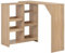 Homgoday Bartisch mit Regal, Eiche, 138 x 39 x 110 cm, Esstisch, Küchentisch, Gartentisch, Outdoor-Tische