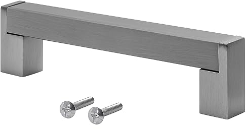 Stahlia EDELSTAHL Möbelgriffe 160mm Lochabstand (20 Stück) Schrankgriffe Schubladengriffe QUAD 15mm Griffe für Küchenschränke & Möbel Küchengriffe Türgriffe