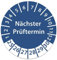 Prüfplakette DGUV V3 Nächster Prüftermin E-Check Elektro - 2025-2030 - Wasserfest/UV-Schutz - 30mm Plakette für Tritte Leitern Feuerlöscher Maschinen (100 Stk., Nächster Prüftermin - Blau)