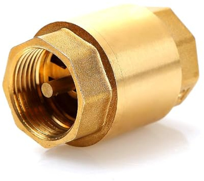 Rückschlagventil zum Wasserpumpe, Rückschlagklappe Messing, Rückflussverhinderer für Gartenpumpe Waschmaschine (1 1/2 zoll)