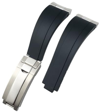 SOMKB Uhrenarmband aus Metall, gebogenes Ende, 20 mm, 21 mm, speziell für Rolex Datejust 41 mm, 126334 m126300, Uhrenarmband, Zubehör, Werkzeuge für Herren, 20 mm, Achat