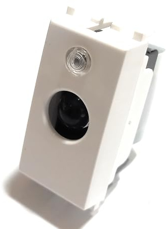 Generico SEGNAPASSO CREPUSCOLARE EMERGENZA MODULARE INCASSO 1 POSTO LED BIANCO FREDDO 220Vac AUTONOMIA 150 MIN. COPRIFRUTTO COMPATIBILE CON VIMAR (COMPATIBILE PLANA)