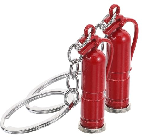 Feuerlöscher-Schlüsselanhänger, Feuerwehrmann-Schlüsselanhänger, Feuerwehrmann, zum Aufhängen, Feuerlöscher, Schlüsselhalter für Rucksack, Handtasche, Geldbörse, Anhänger, Feuerwehrmann