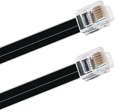 Mendouconert RJ12 6P6C auf RJ12 6P6C Kabel zum Ersetzen von Fanatec ClubSport Schalthebel/Pedalen Kabel (5 m)
