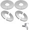 Rosace Robinet Mitigeur Douche 4 Pièces Chromées Rosasse Ouvrante Robinetterie Ø 24mm (Acier Inoxydable Rosace Plomberie Plate Basse for Cuisine Salle de Bain