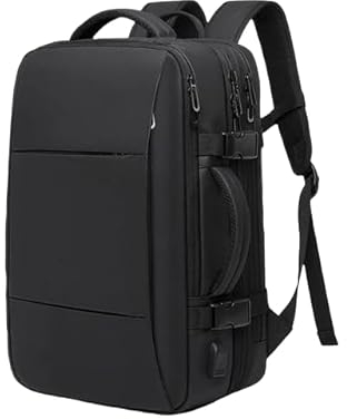 CNYMFF Rucksack Travel Backpack Männer Business Backpack School Tasche Große Kapazität 17.3 Laptop Wasserdichte Mode -Rucksack-Schwarz 45L