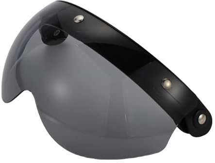 Partuto 1pc Visiera Universale per Casco Moto - Sostituzione Visiera Casco Moto Anti-UV - Resina Nero Chiaro
