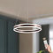 LAMPLAY Runde Moderne LED-Pendelleuchte, 1 Braun Ring-Kronleuchter, Dimmbar Mit Fernbedienung 3000K-6000K Deckenleuchte, Höhenverstellbar, Foyer, Wohnzimmer, Schlafzimmer, Esszimmer(Ø40cm)