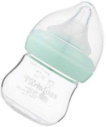 QUMIIRITY Biberon en Verre avec Balance pour Nouveau-nés - Biberon à Col Large Et Tétine Souple pour Tout-petits