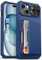 Vihibii Coque pour iPhone 15/iPhone 14/iPhone 13 avec Porte Carte [RFID Blocking],Antichoc TPU Etui Protection Objectif Coque, Anti Rayures Case Robuste ÉTui pour iPhone 15/14/13, 6.1'', Bleu