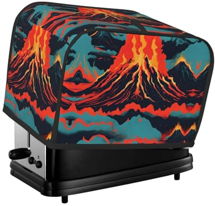 Waschbare 2-Scheiben-Vulkan-Toaster-Abdeckung mit Taschen, staubdicht und maschinenwaschbar