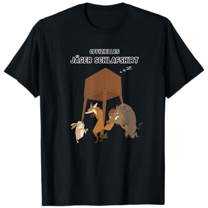 Offizielles Jäger Schlafshirt Wildschwein Fuchs und Hase T-Shirt