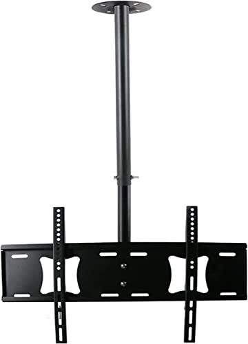 Decken-TV-Halterung für 32 - 75 Zoll LED-Plasma-Flachbildschirme, verstellbar bis zu 69,9 kg, VESA 720 x 430 mm, schwarzer Ständer
