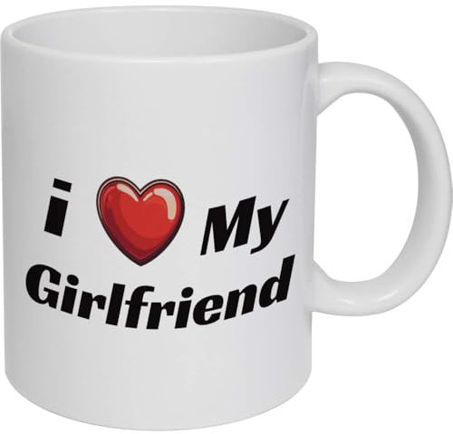 Azeeda 11oz (320ml) 'I Love My Girlfriend' Ceramic Mug/Cup (MG00085306)