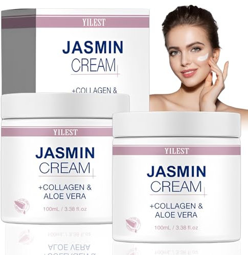 2 Stück Jasminsalbe Plus,Aktiv-Jasminsalbe Augenringe Schlupflider,Jasmin Salbe Augencreme Gegen Schlupflider mit Jasmin und Aloe Essenz, Kollagen für Frauen