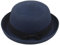 UIOKLMJH Chapeau de paille rond tendance pour femme, bleu marine, taille unique