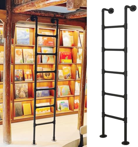 Échelle de lit Mezzanine en métal, 1,34 m, pour escalier de Grenier, sous-Sol, puits de fenêtre, pour dortoir, bibliothèque, Maison, Fixation Murale, capacité de Charge :