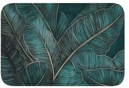 Woshuwo Zerbino antiscivolo con foglie di banano, per interni ed esterni, 40 x 60 cm