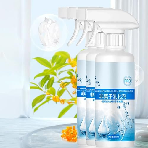 Fleckenentferner Kleidung 2025 Upgrade, Stain Remover Spray, Fleckenentferner für die Wäsche, Fettlöser Fleckenspray, zur Fleckenentfernung in der Wäsche, Ölflecken (3)