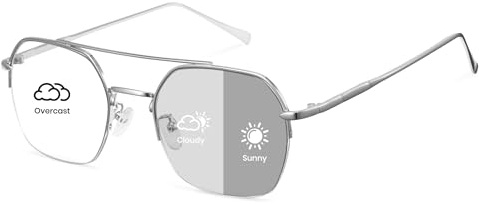 Cyxus Photochrome Brille für Herren und Damen mit UV-Schutz und Blaulichtfilter 8344